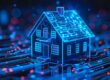Concept per andamento del mercato immobiliare: modello futuristico di abitazione