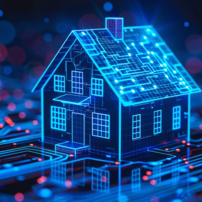 Concept per andamento del mercato immobiliare: modello futuristico di abitazione